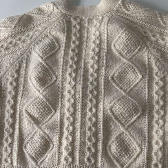 Madewell Cream Cable Knit Cardigan - Picture 6 of 6